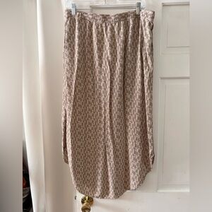 Eddie Bauer Beige Geometric Maxi Skirt